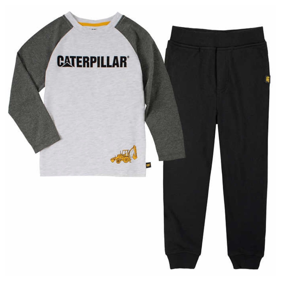 Caterpillar Kids' 2-piece Set, Gray - Picture 1 of 5
